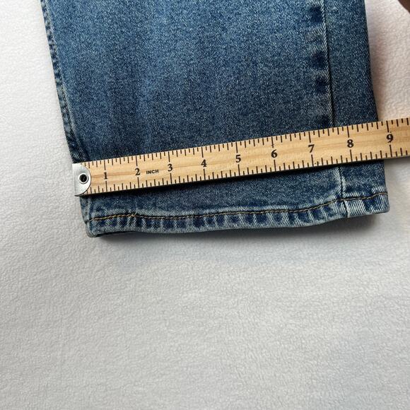 Levis 505 Jeans Mens 42x30 Blue Regular Straight Mid Rise Dark Wash Denim - Picture 9 of 10